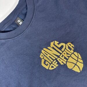 Giants of Africa KOI Sweatshirt M Blue Gold Embroidered Dream Big Rare‎